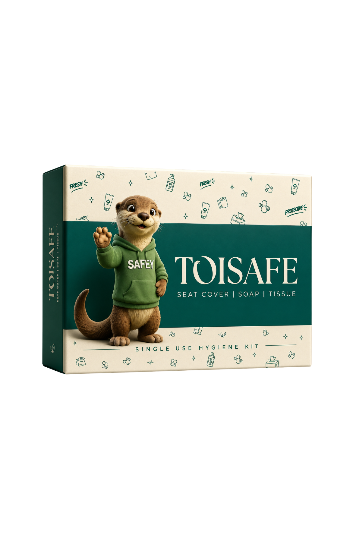 TOISAFE hygiene kit flat lay